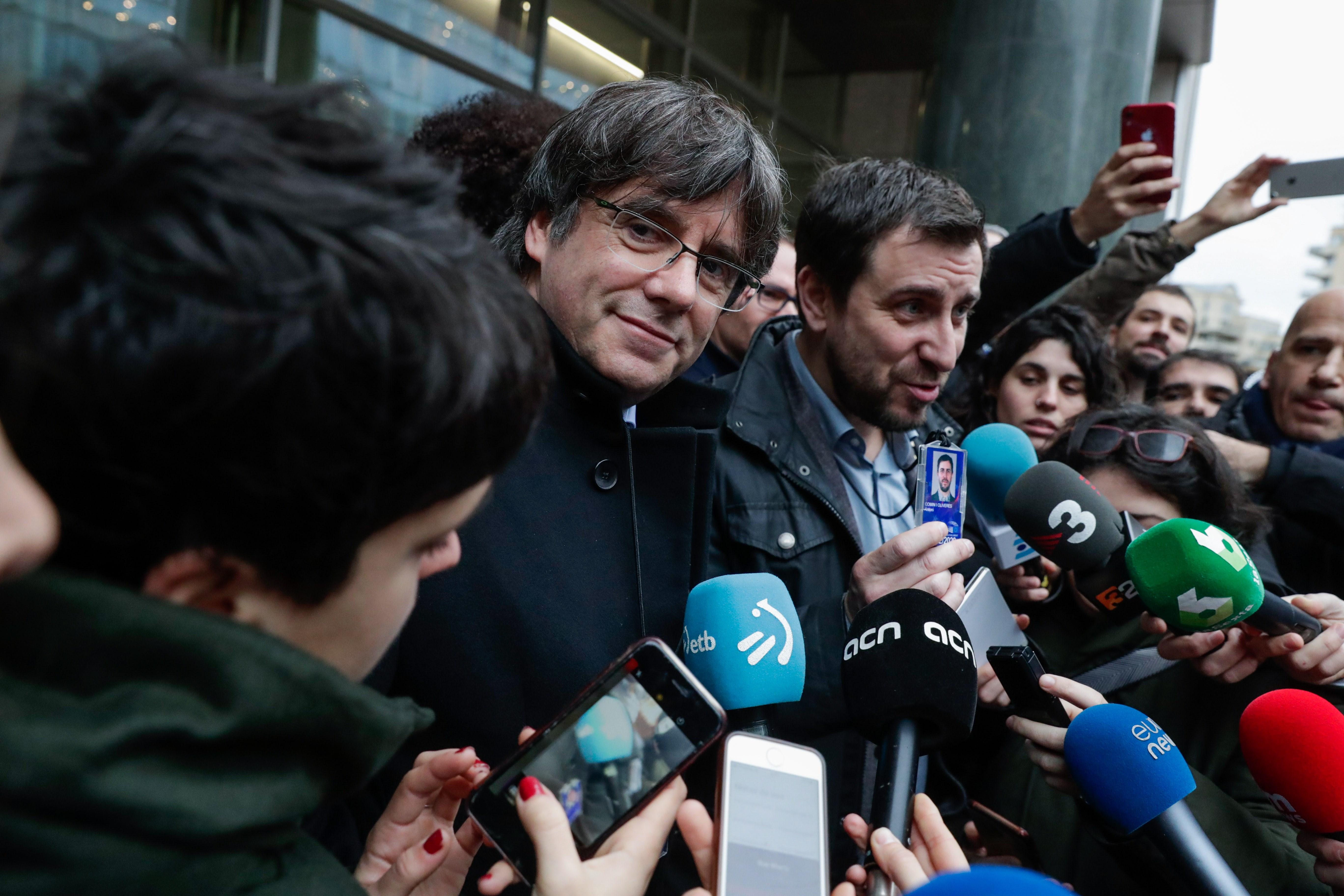 Eco internacional de la entrada de Puigdemont en el Parlamento europeo