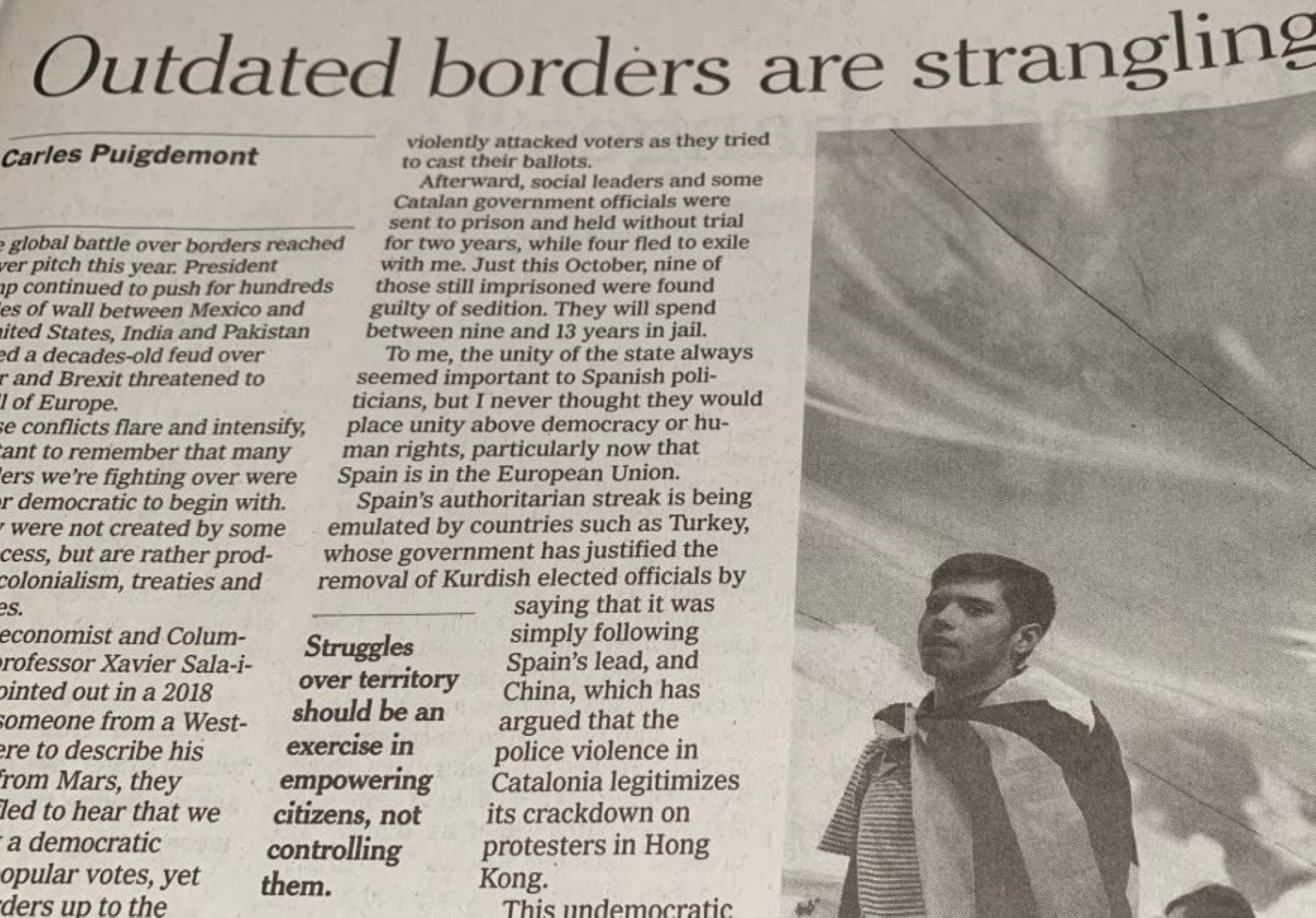 El 'New York Times' rescata un article de Puigdemont el dia que obté l'acta