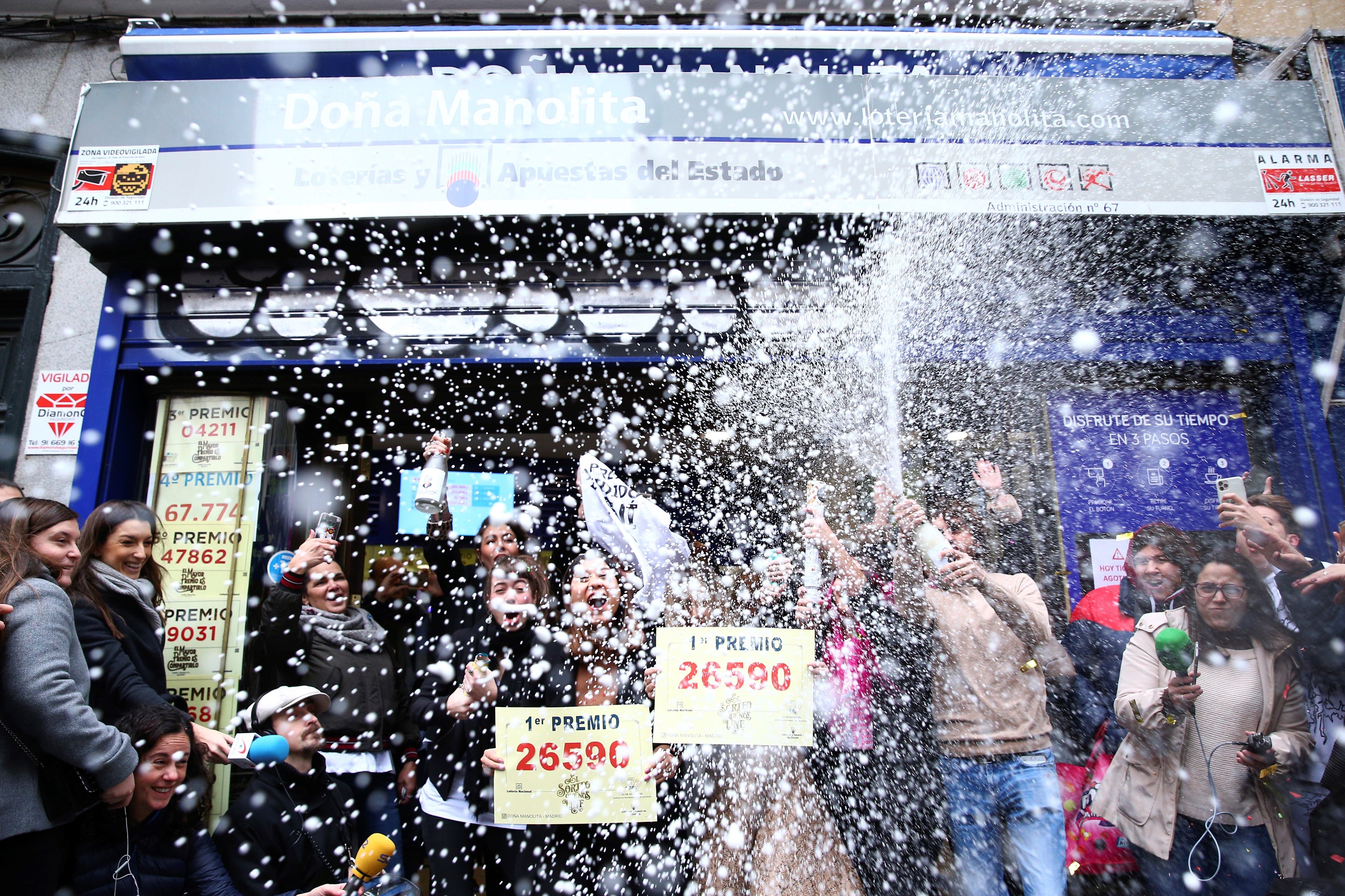 Aquestes són les terminacions més repetides del 'Gordo' de la Loteria de Nadal