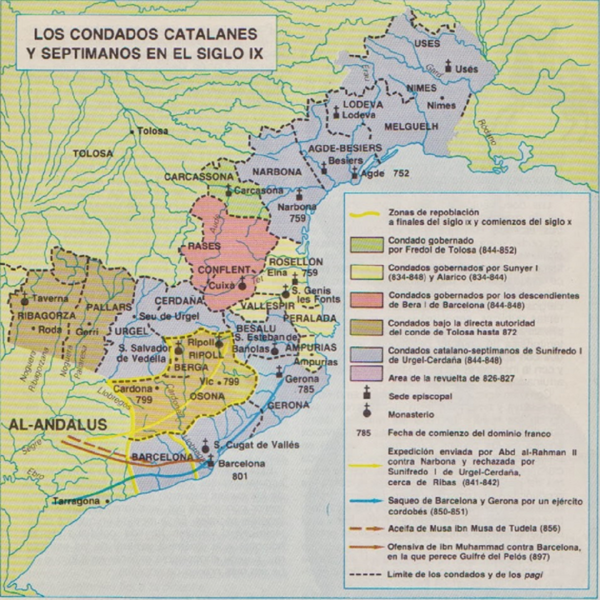 Los condados catalanes carolingios