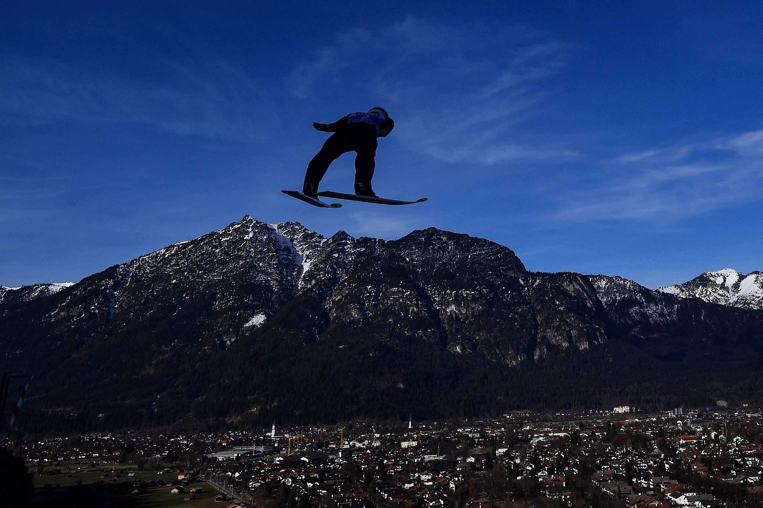 Las fotos más espectaculares de la prueba de saltos de Garmisch-Partenkirchen