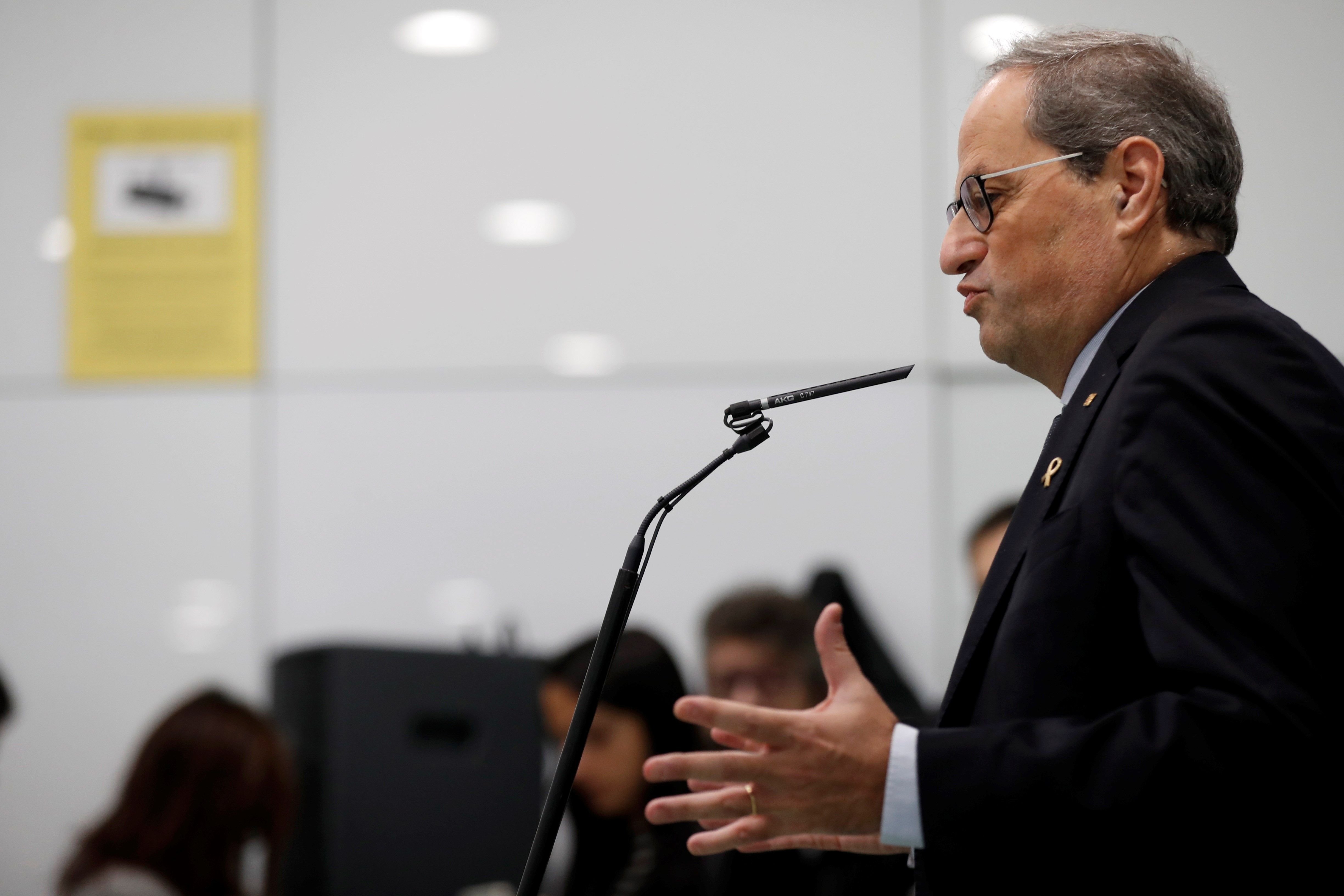 Torra: "No seré el president que deixi l'autodeterminació per a més endavant"