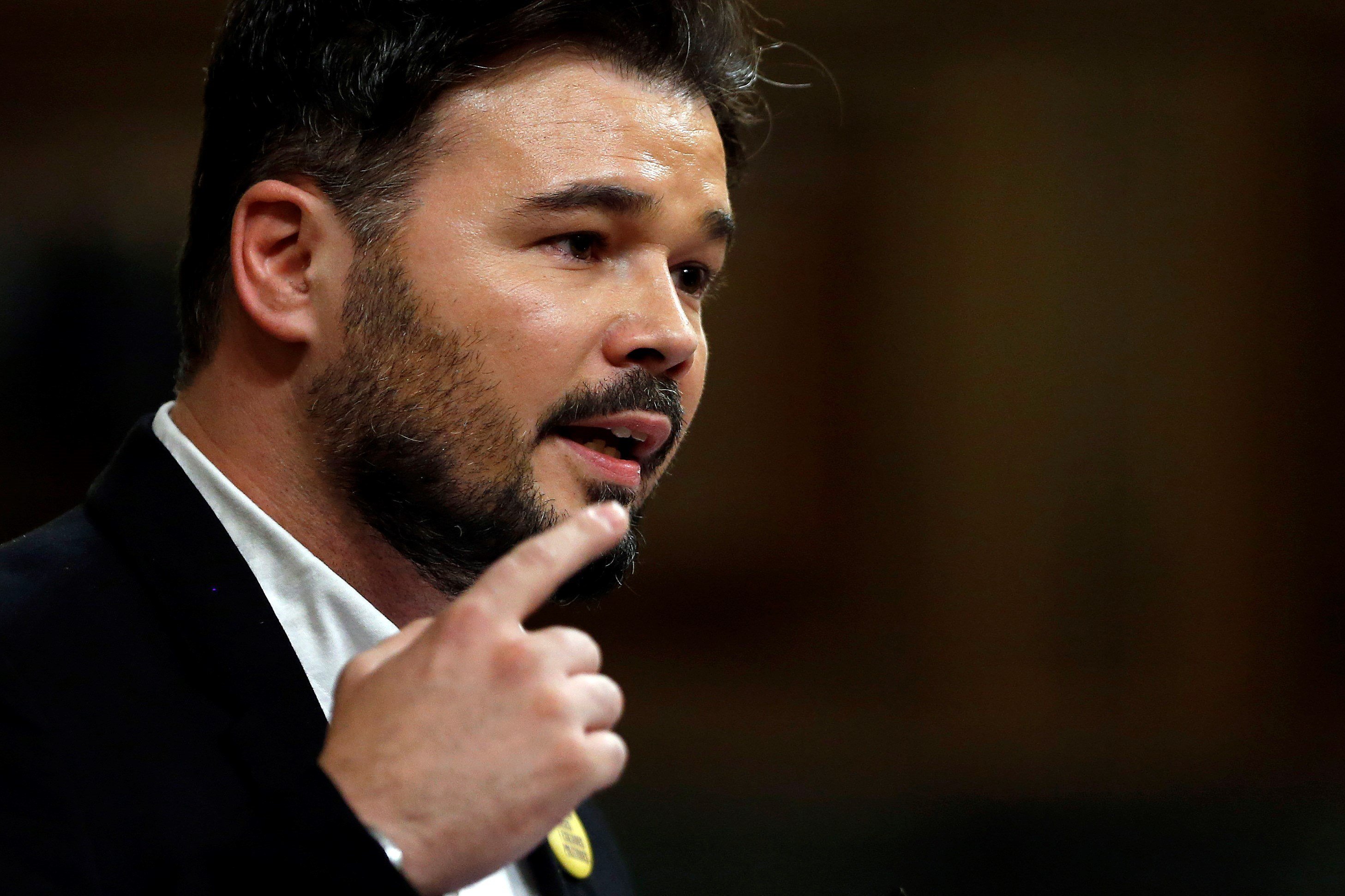 Rufián diu que ara no toca de parlar del procés, però avisa: "No hi renunciem"