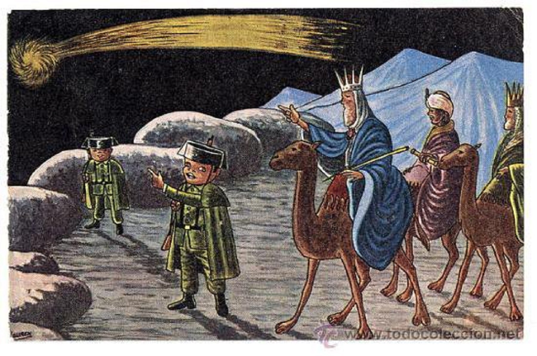 "La gracieta" de la Guardia Civil con los camellos de los Reyes