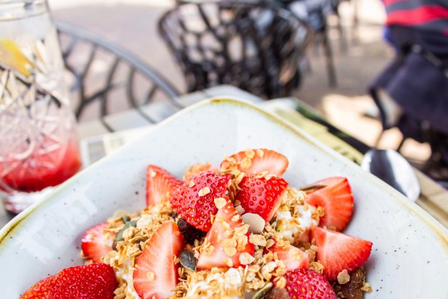 Fresas con cereales