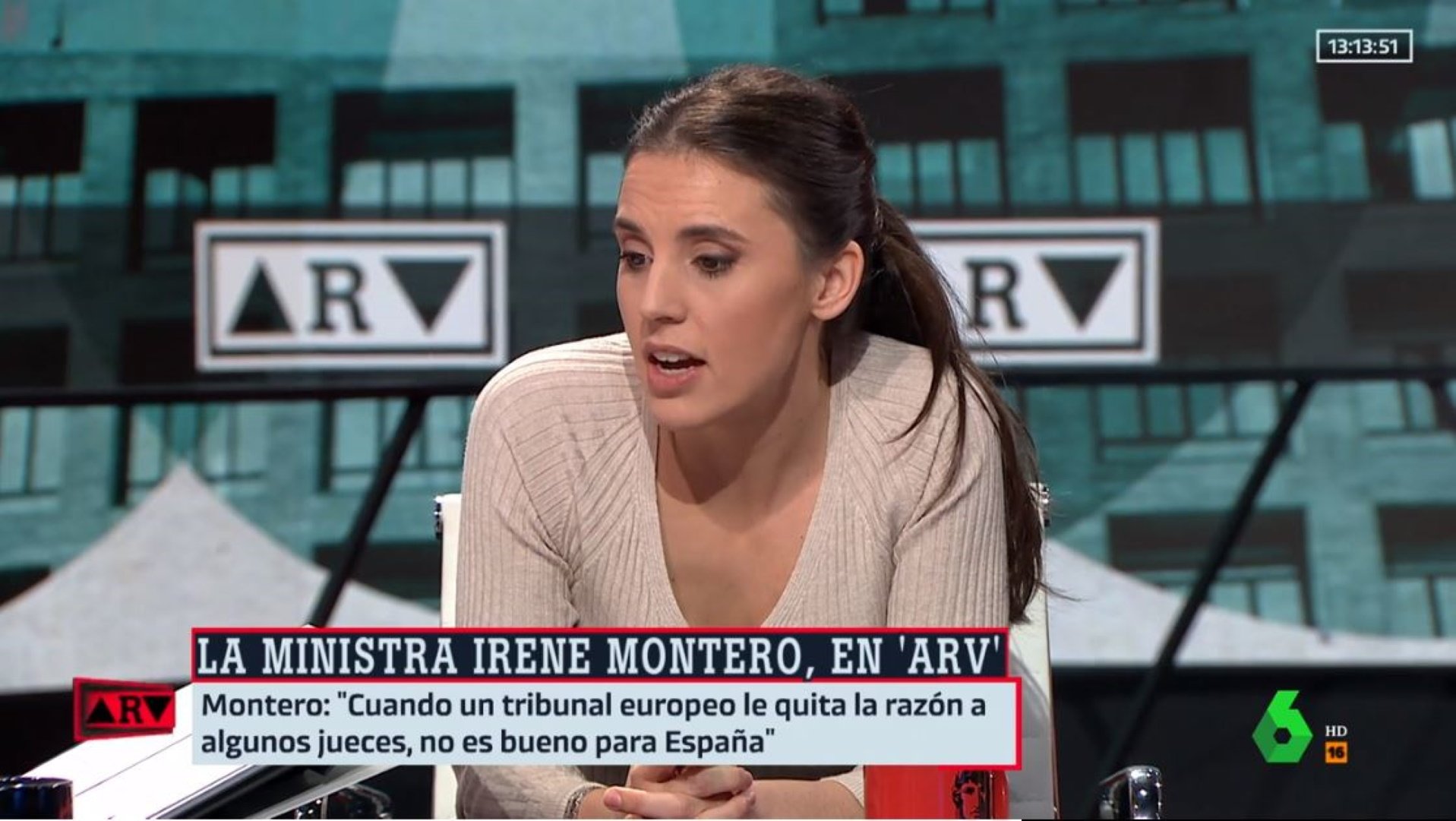 Irene Montero reconoce que los reveses judiciales en Europa hacen daño a España
