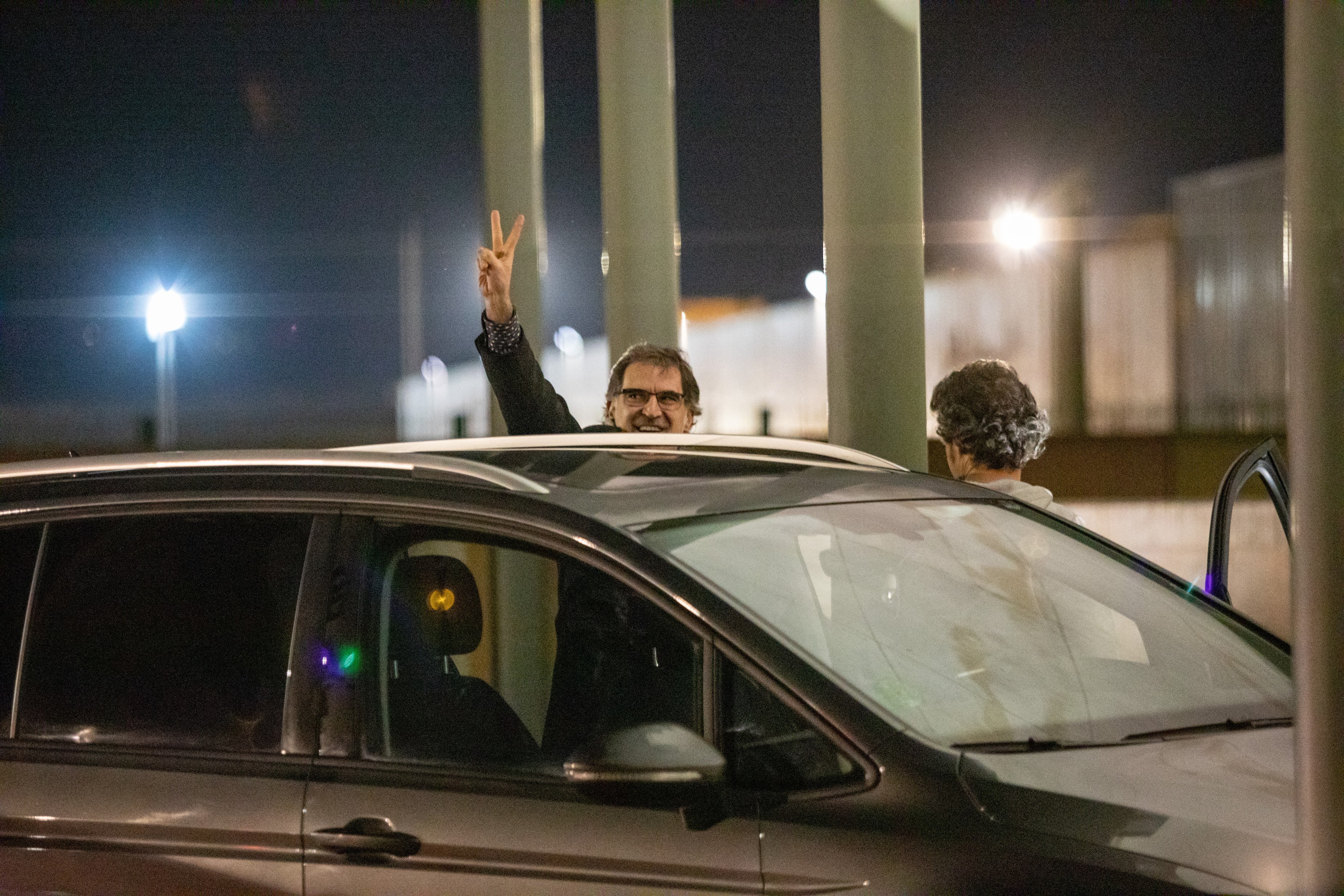 Catalan pro-independence leader Jordi Cuixart leaves prison for first time since 2017