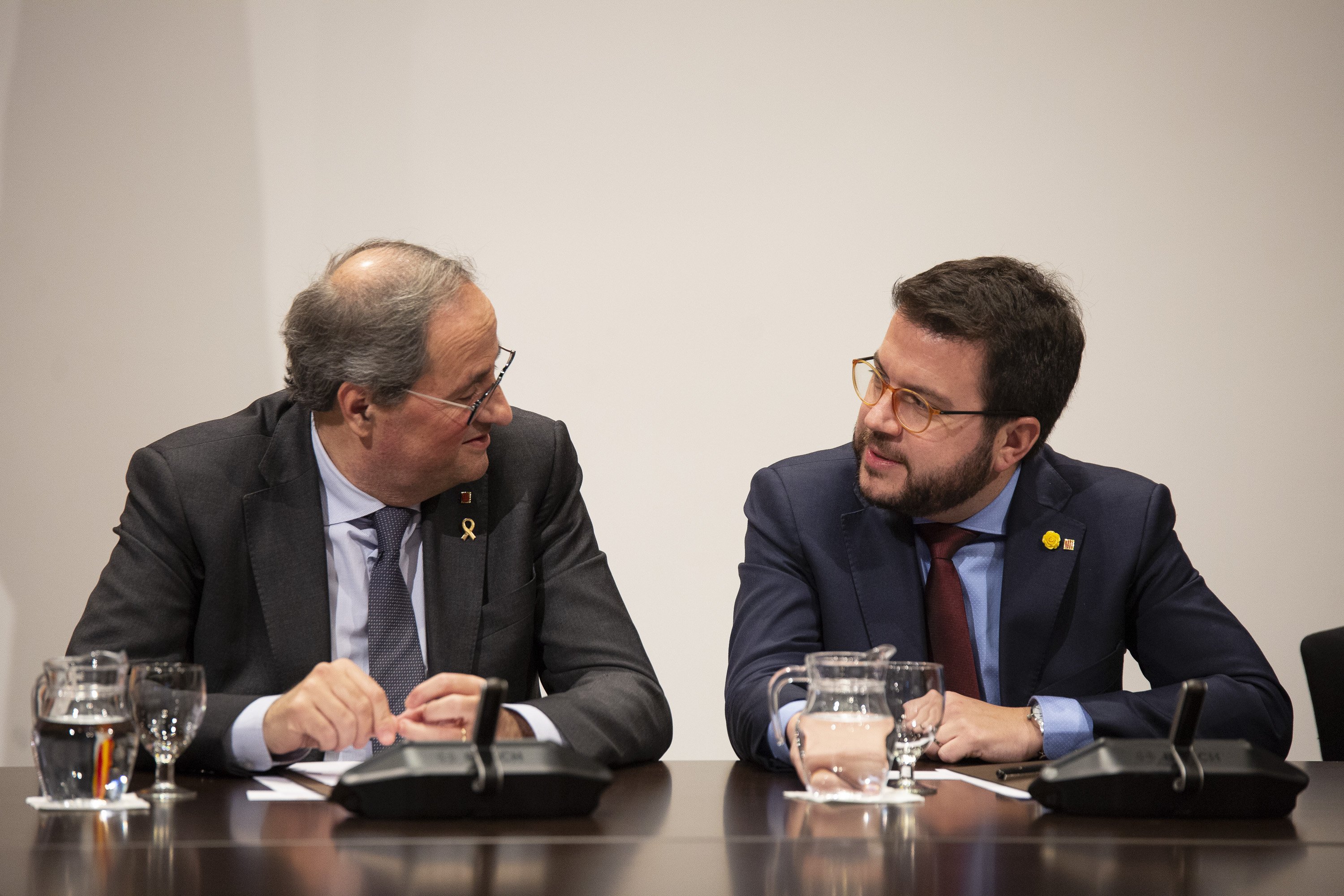 Torra ha propuesto a Aragonès cambios en los consellers de ERC, y este se niega