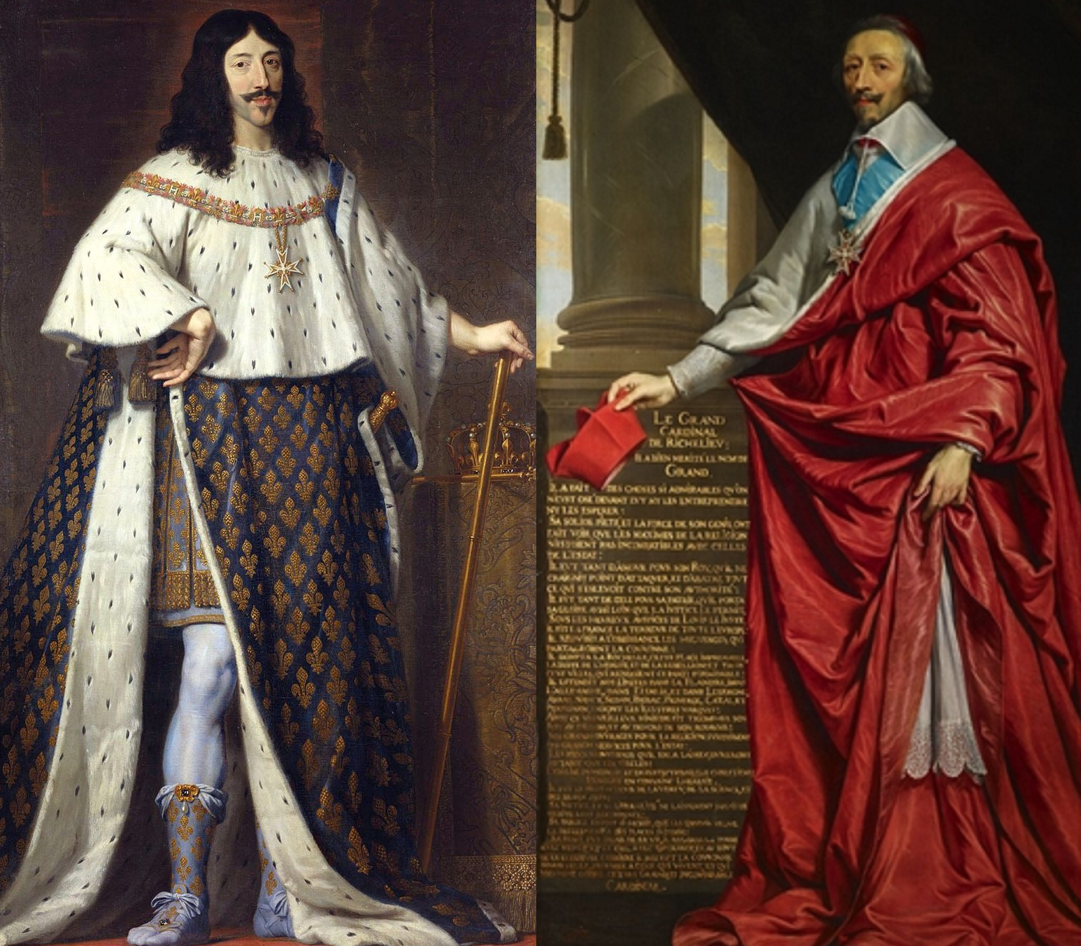 Luis XIII y Richelieu. Font The Royal Collection y The Queen Gallery. Londres