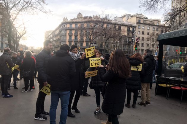 Protesta conselleria Economia pressupostos   Carlota Camps