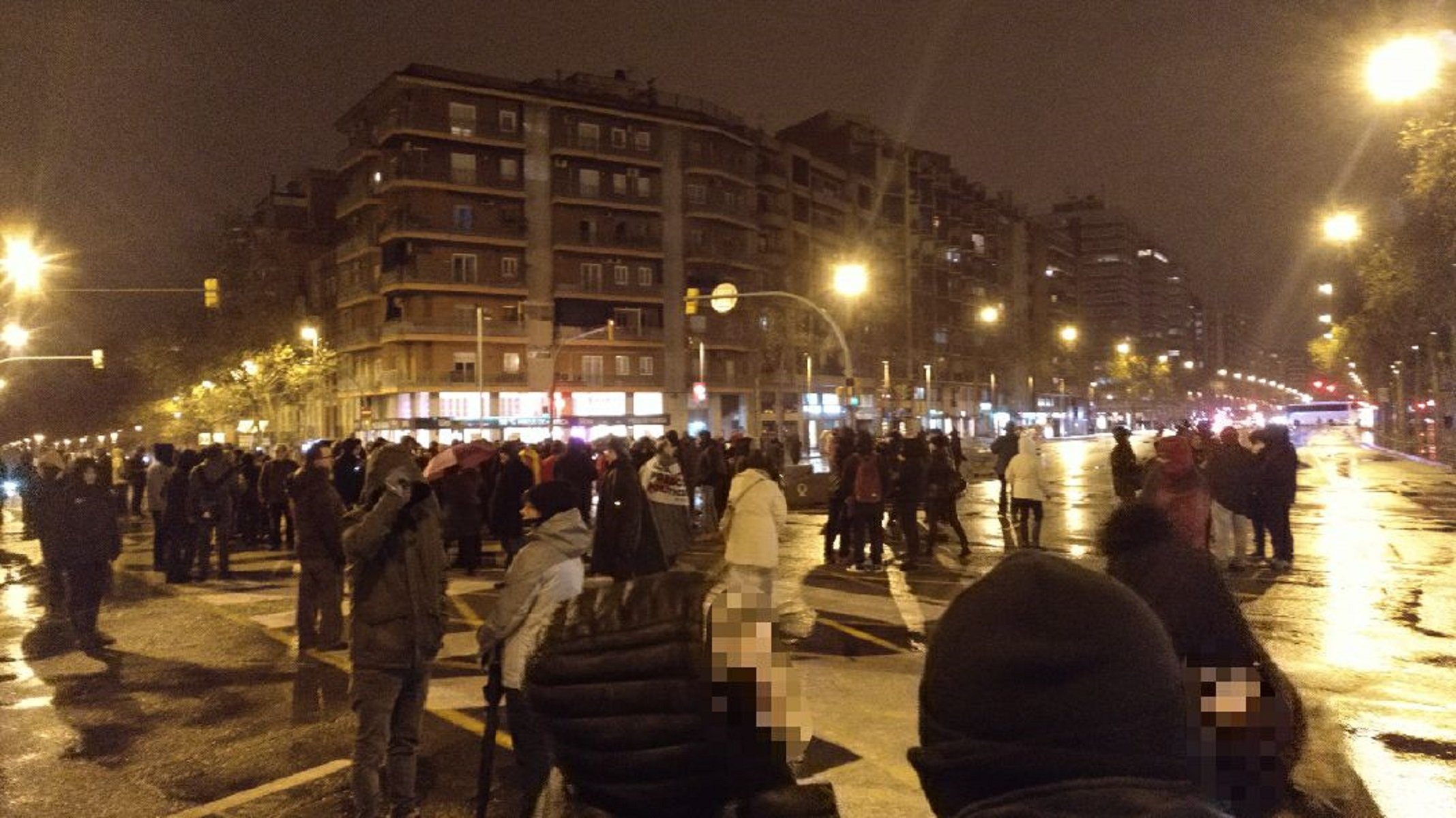 Fita insòlita a l'avinguda Meridiana: arriben als 100 talls