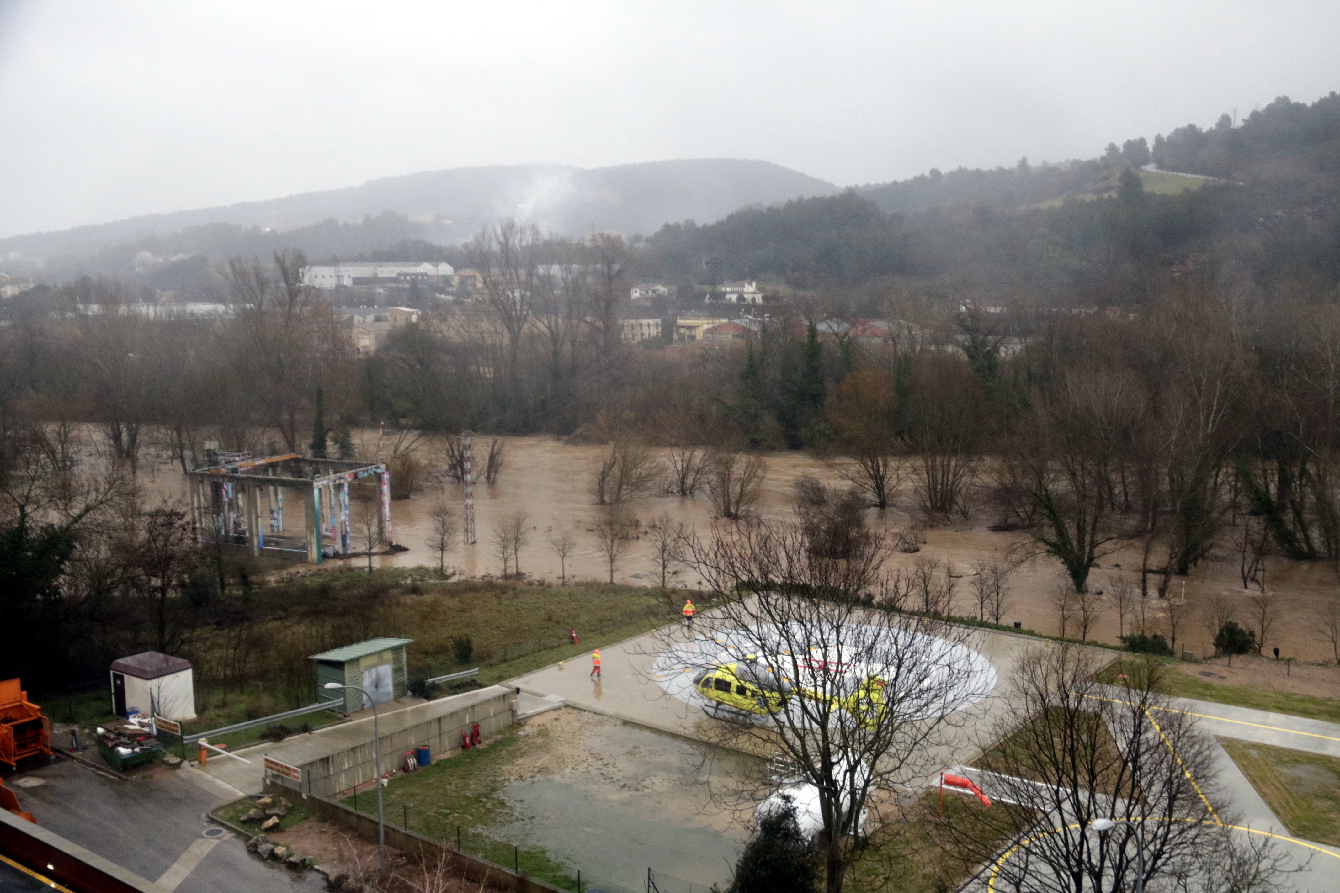El Gloria deixa Girona sense aigua i inunda part del Trueta
