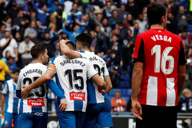 Espanyol celebracio gol Embarba David Lopez Athletic EFE