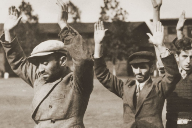 Prisioneros de un campo de exterminación. Fuente Museo de Historia de Catalunya