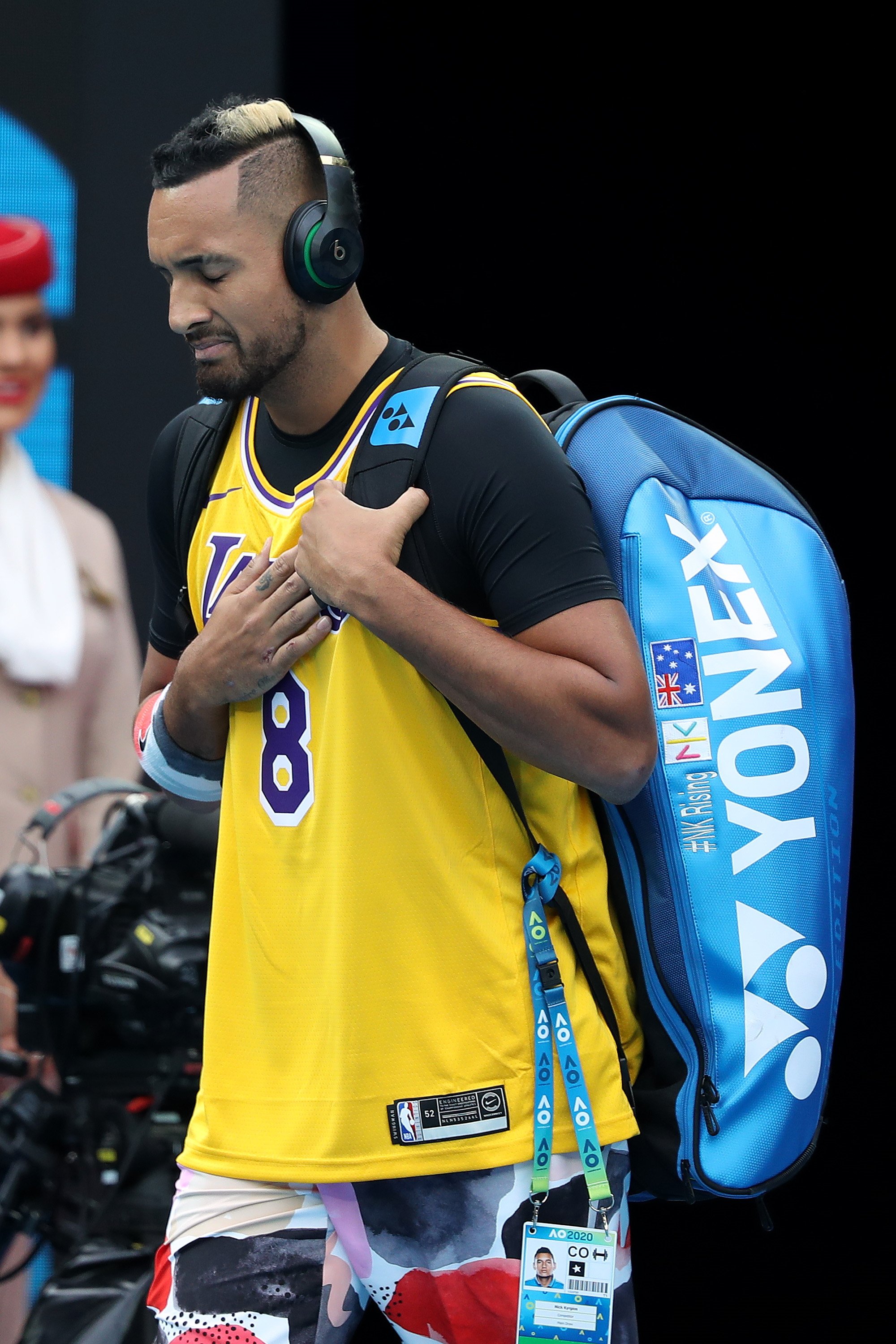 Un emocionat Kyrgios homenatja Kobe Bryant a l'Open d'Austràlia