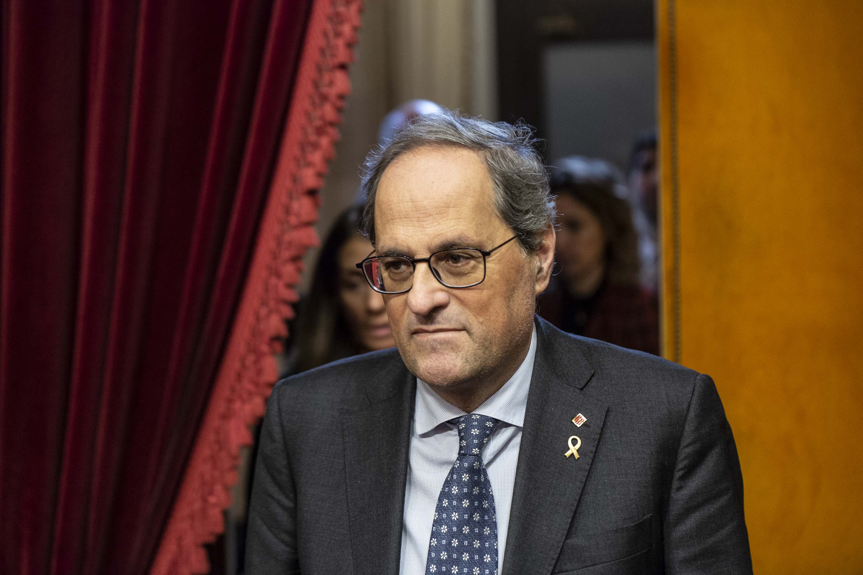 Torra acusa al Gobierno de estar "encubriendo la huida" del emérito