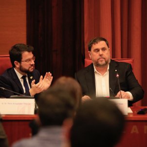 Aragonès Junqueras Parlament comissió 155 Sergi Alcàzar Aragonès Junqueras Parlament comissió 155 Sergi Alcàzar