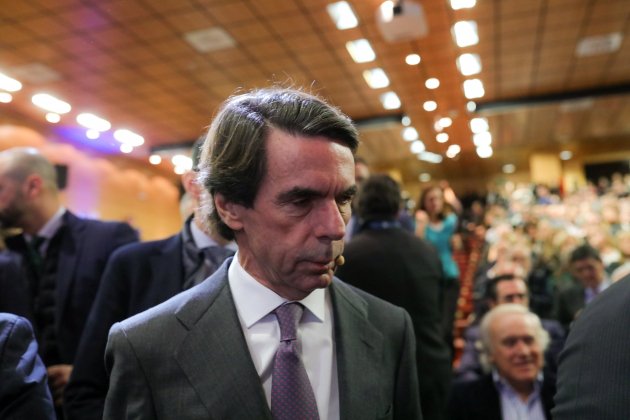 EuropaPress 2618034 El expresidente del Gobierno José María Aznar participa en el diálogo `España ante un cambio de régimen´ en el Auditorio de la Universidad Francisco de Vitoria en Madrid (España) a 28 de