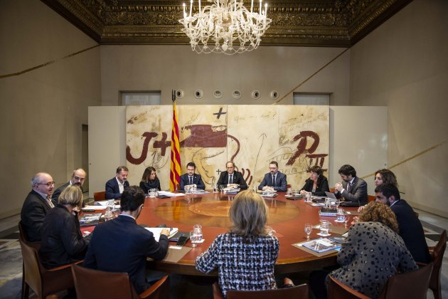 Consell executiu reunio govern Torra Aragonès - Sergi Alcazar