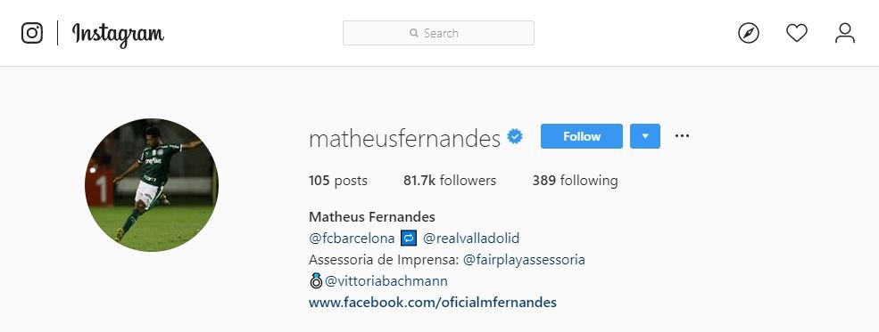 matheus fernandes instagram