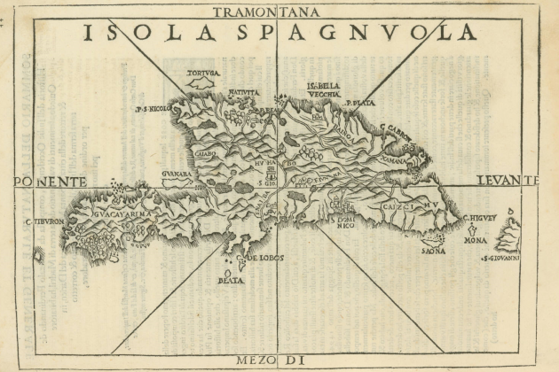 Mapa de La Hispaniola. Font LIbrary of John Carter Brown University. Rhode Island