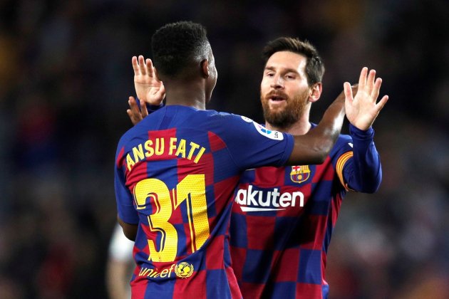 Ansu Fati Messi Barça EFE