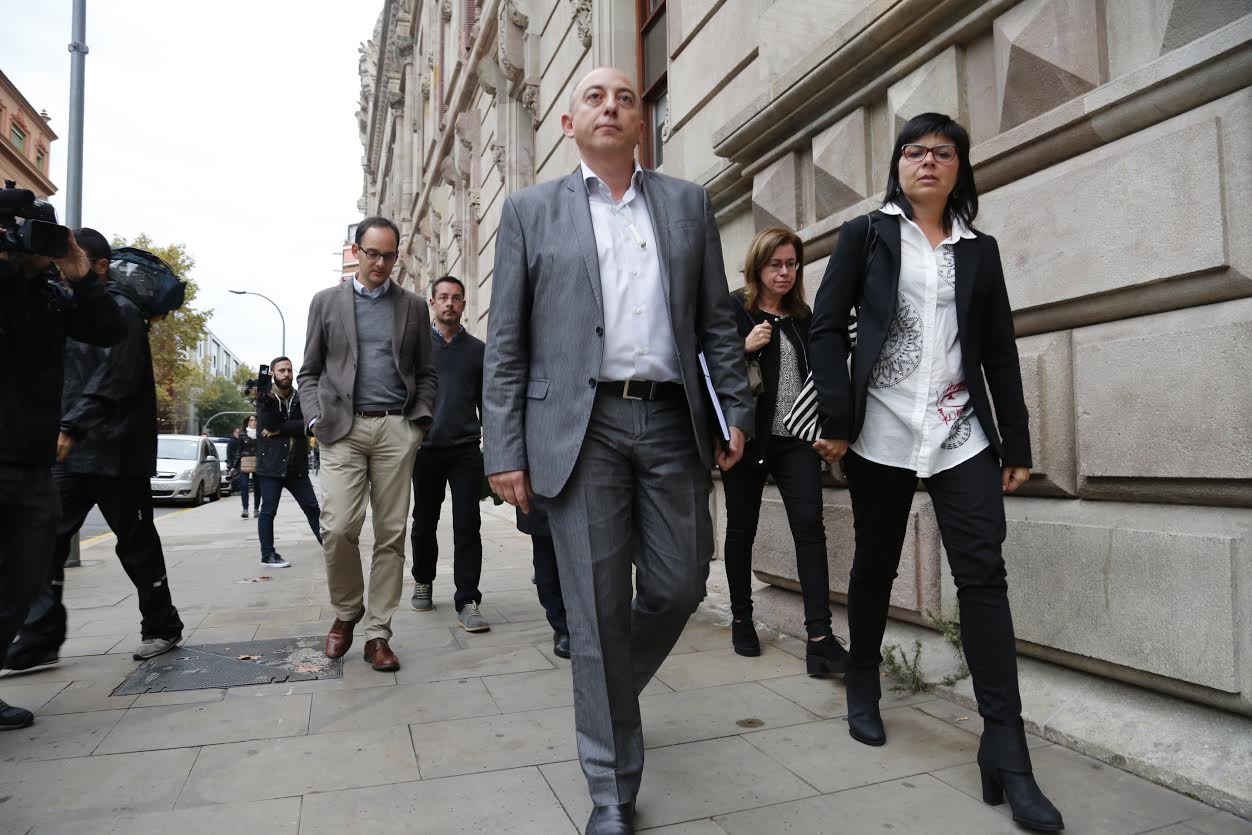 Joan Cañada, jefe del operativo del 9N, tras declarar en el TSJC / Carles Badia 