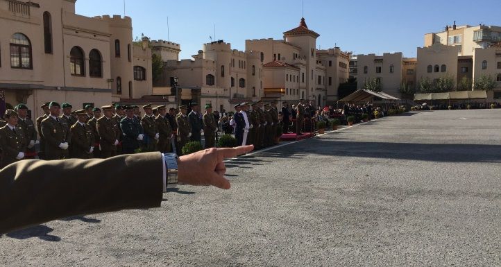 La Caserna del Bruc amb el Cap de l'Estat Major de la Defensa, el dia del veterà Foto:Quico Sallés/EN