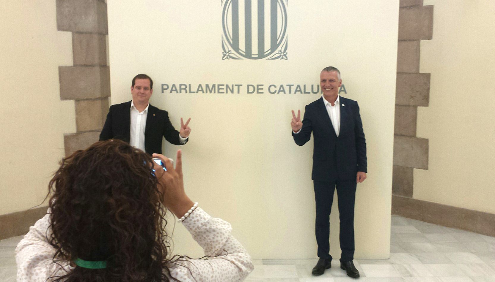 Els dos diputats de C's per Girona, Jean Castel i Alfonso Sánchez. / P.C.