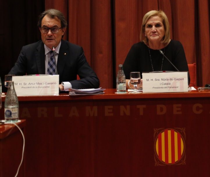 Mas i Gispert a la compareixença al Parlament / CARLES BADIA