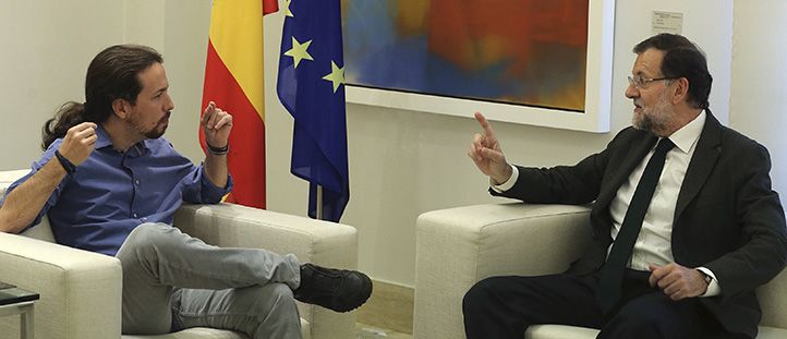 Pablo Iglesias i Mariano Rajoy s'han reunit a la Moncloa / EFE