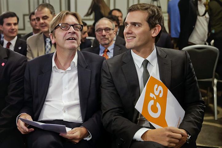 Albert Rivera con Guy Verhofstadt en Madrid ./ EFE