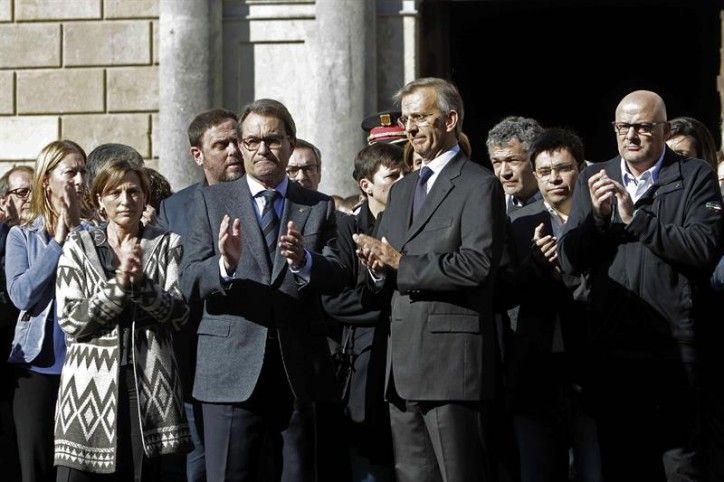 Forcadell i Mas amb el cònsol de França a barcelona, Edouard Beslay / EFE