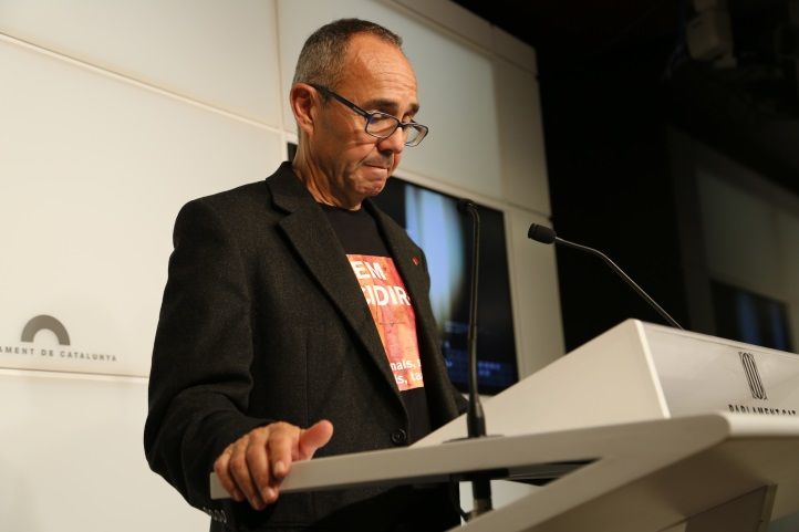 Coscubiela, al faristol del Parlament després del discurs d'investidura /CB