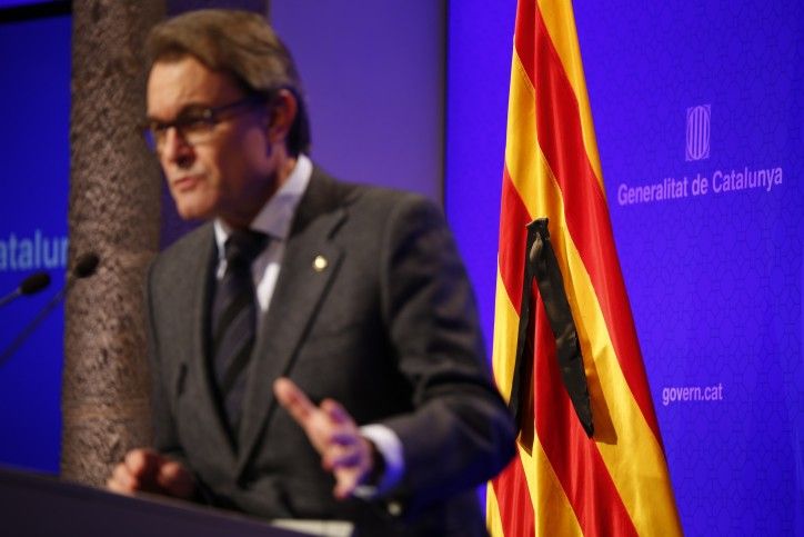 Artur Mas durante la rueda de prensa de hoy / Sergi Alcàzar