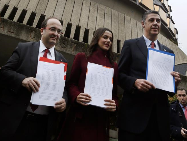 Iceta, Arrimadas i Albiol al TC