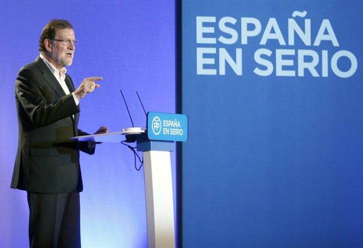 Rajoy en l'acte del PP a Barcelona aquest dissabte / EFE
