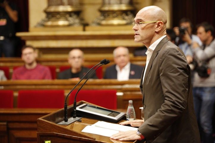 Raül Romeva en el Parlament / SERGI ALCÀZAR