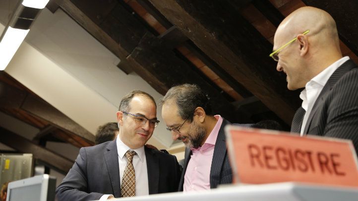 Turull Baños Romeva registre Parlament dins