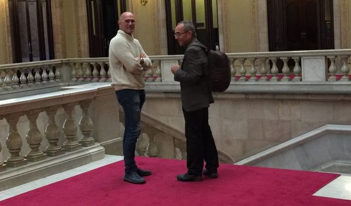 Romeva i Coscubiela enraonen aquest migdia al Parlament/QS