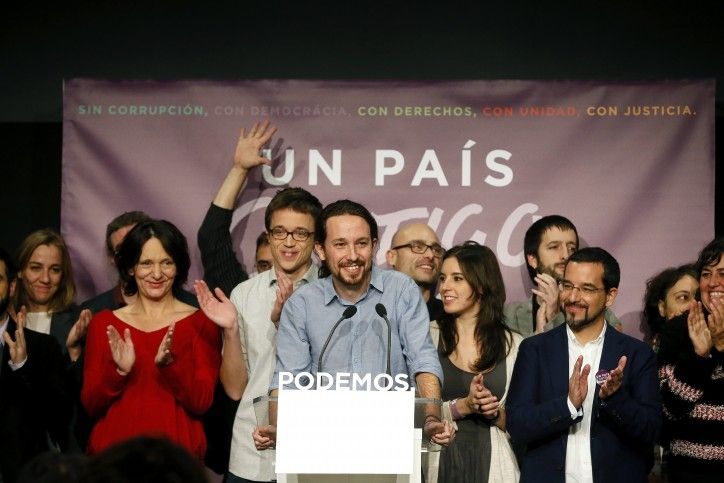 GRA684. MADRID, 20/12/15.- Pablo Iglesias, candidato de Podemos a la Presidencia del Gobierno, durante su comparecencia para valorar los resultados electorales. EFE/JuanJo Martín