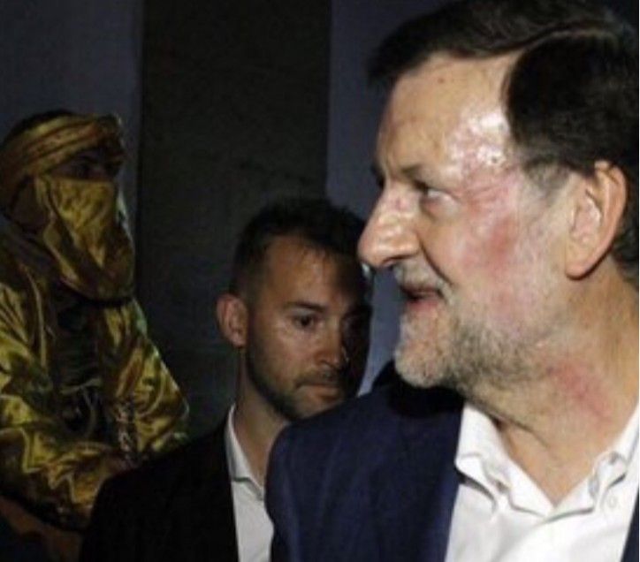 Agresión Rajoy. foto inquietante