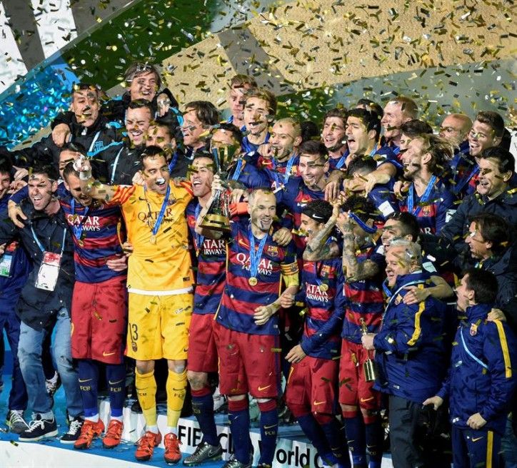 La celebració del nou títol blaugrana / EFE