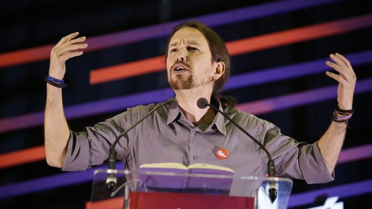 Hospitalet de Llobregat / Pablo Iglesias durant un acte de campanya d'En Comu Podem / Foto: Sergi Alcàzar