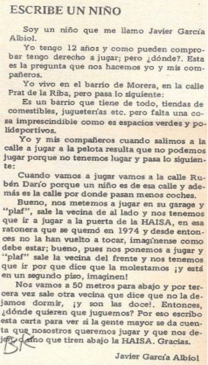 Albiol 12 años revista badalona 1980