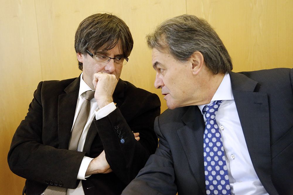 Barcelona / 18-01-15 / Primer comitè executiu de CDC del president Carles Puigdemont amb Artur Mas. / Foto: Sergi Alcàzar